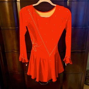 Custom Red Figure Skating Dress